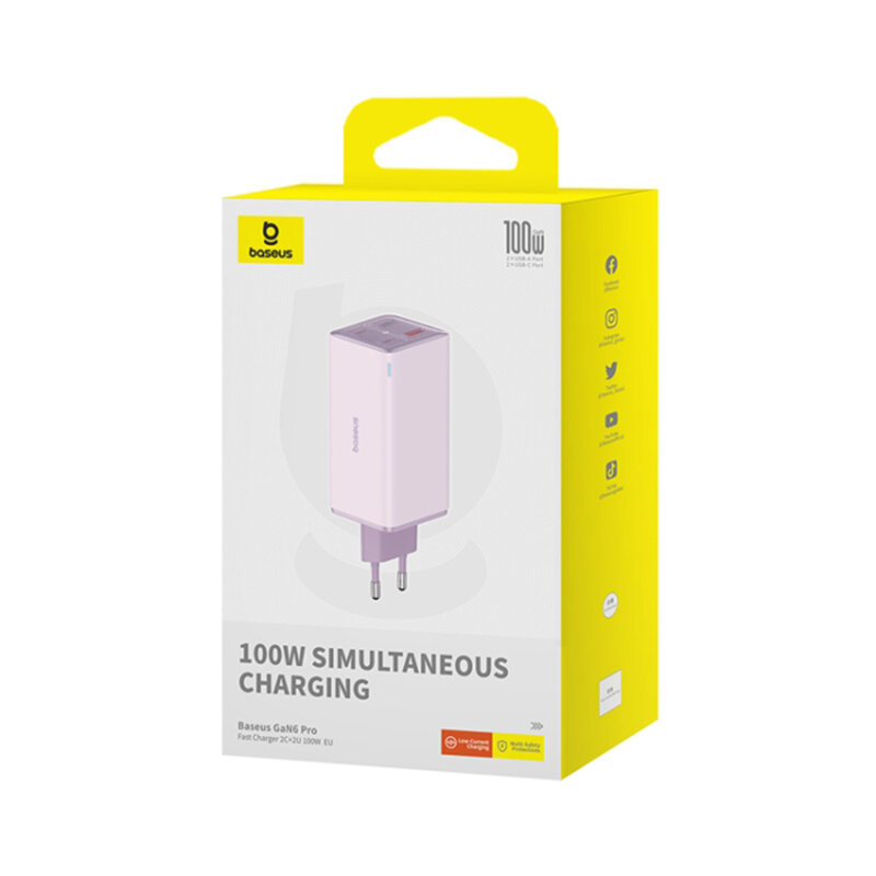 Incarcator GaN6 USB, Type-C + cablu Type-C Baseus, 100W, P10162705532-00