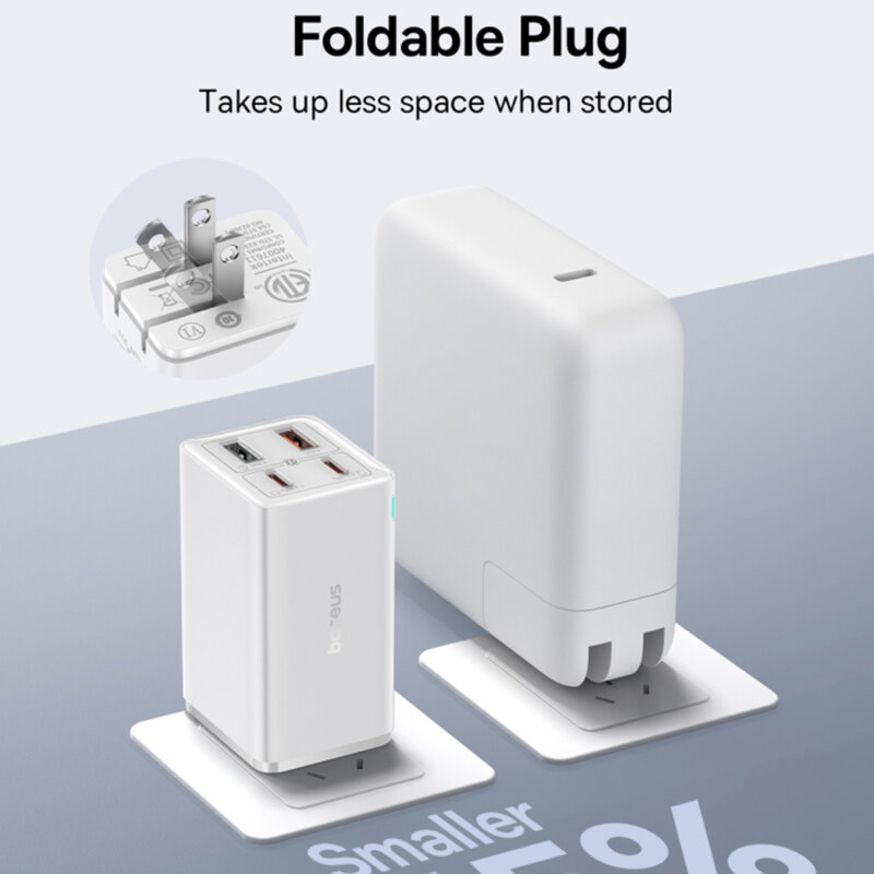 Incarcator priza US 65W GaN6 USB, Type-C + cablu Type-C Baseus, P10162702213-00