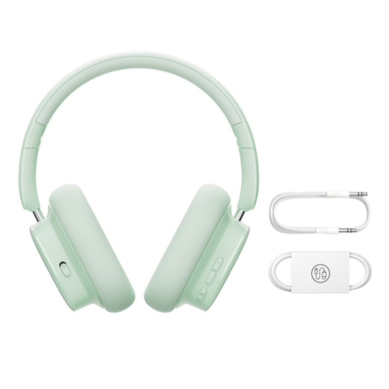 Casti Bluetooth 5.3 Noise-Cancellation Baseus Bowie H1i, verde