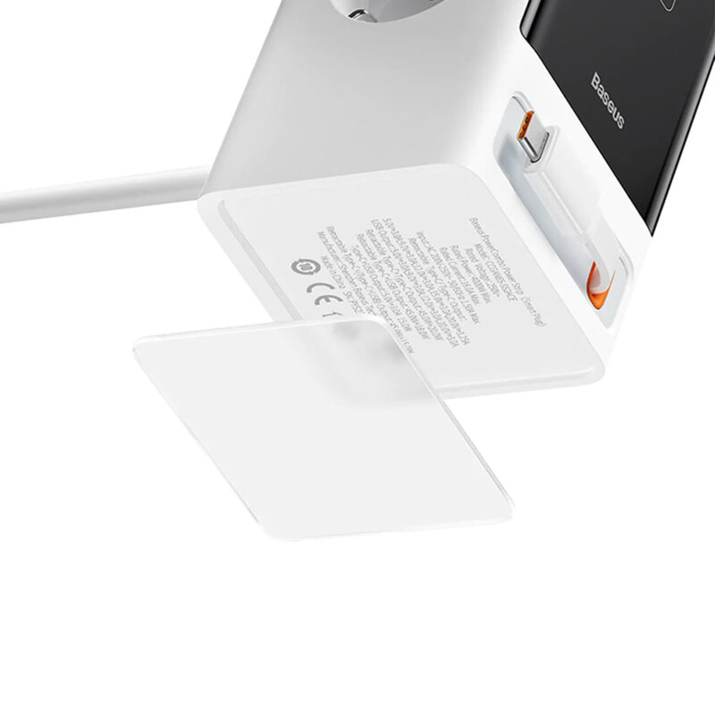 Prelungitor priza Shuko 65W USB, 2xType-C Baseus, PSLR000602