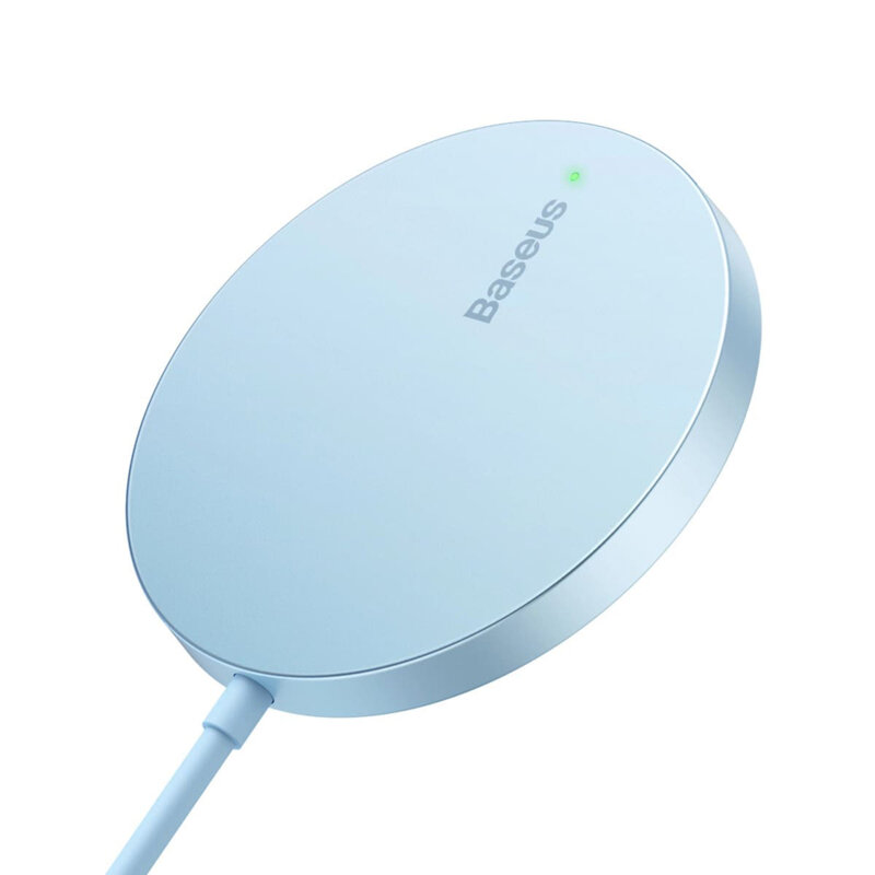 Incarcator wireless magnetic 15W Baseus Mini 3, bleu