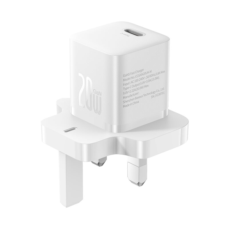 Incarcator priza Anglia, Type-C Baseus, 20W, P10110907213-00