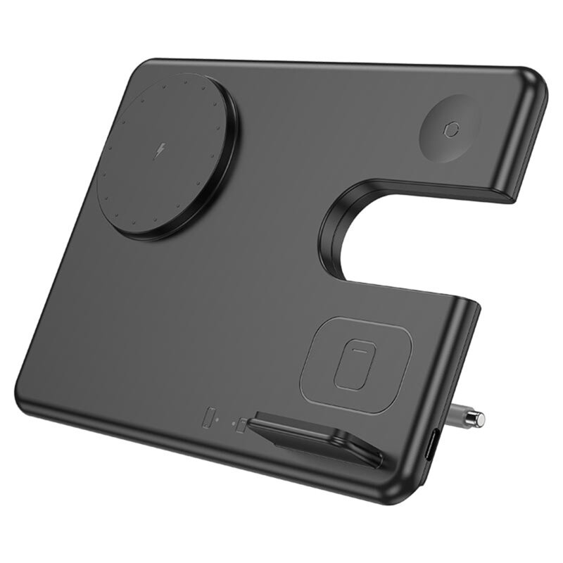 Statie incarcare wireless pentru Apple Hoco CQ1, 15W, negru