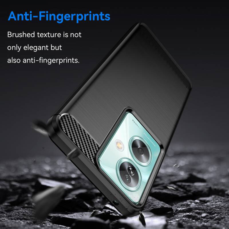 Husa OnePlus Nord N30 SE Techsuit Carbon Silicone, negru