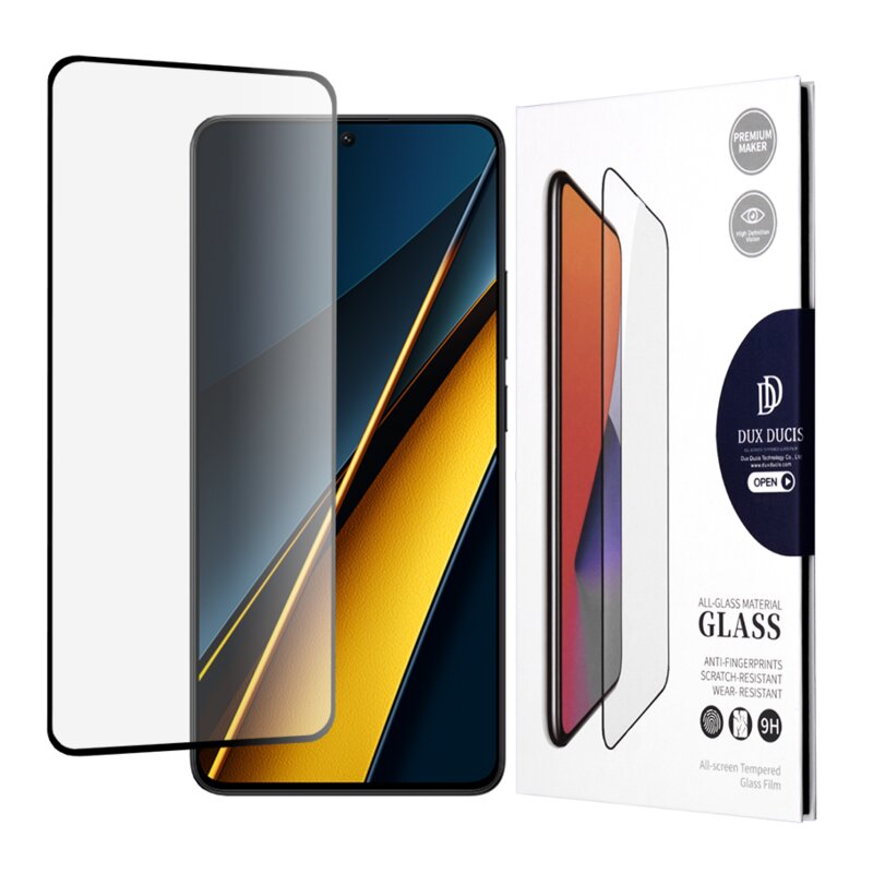 Folie sticla Xiaomi Poco X6 Pro Dux Ducis Tempered Glass, negru