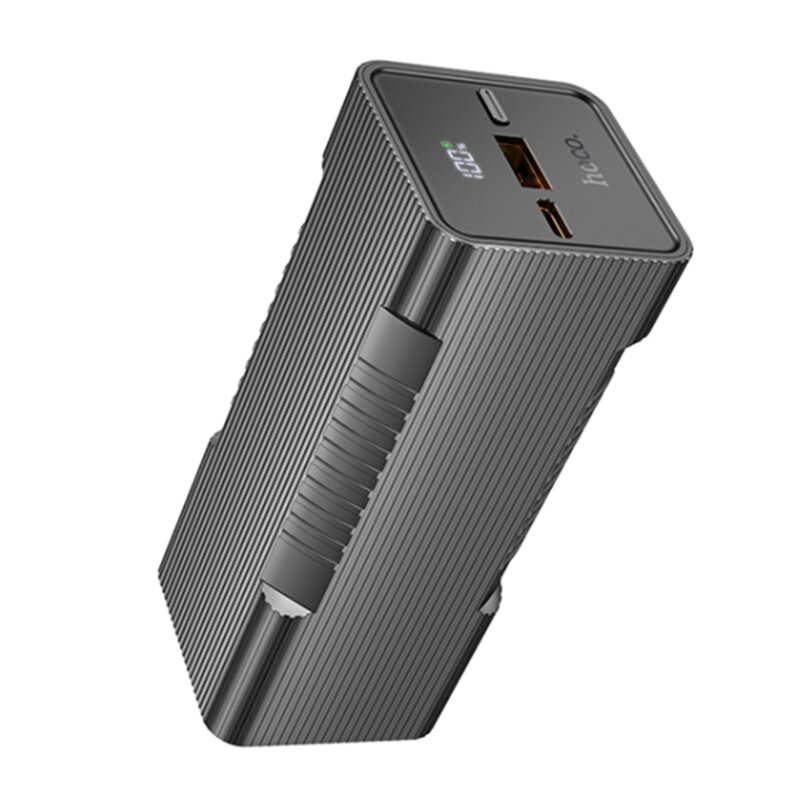 Lanterna LED, power bank USB Type-C Hoco Q15, 10000mAh, negru