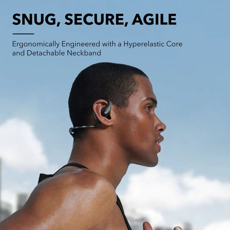 Casti wireless Bluetooth pentru sport Anker AeroFit Pro, negru