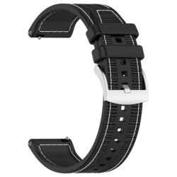 Curea Fossil Hybrid 22mm Techsuit, negru, W051
