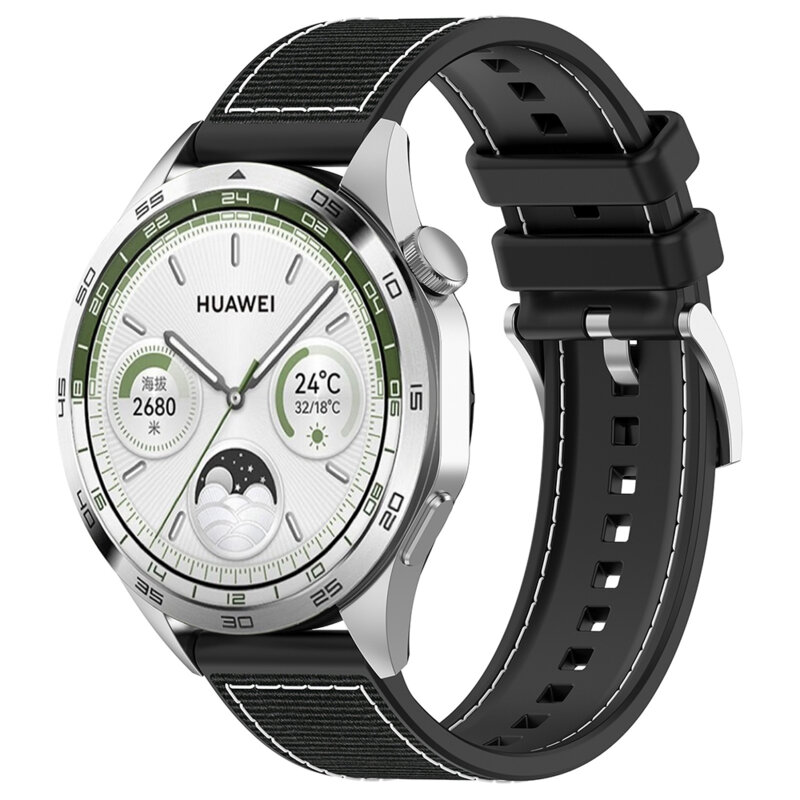 Curea Fossil Hybrid 22mm Techsuit, negru, W051