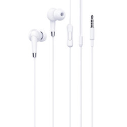 Casti stereo Jack 3.5mm cu microfon Hoco M58, 1.2m, alb