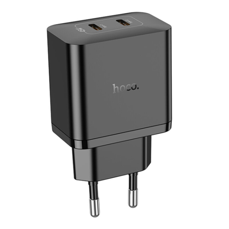 Incarcator priza Fast Charger USB-C PD45W Hoco N35, negru