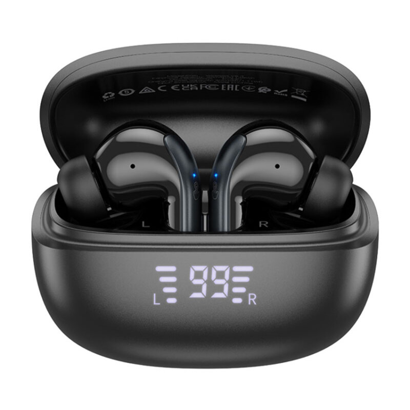 Casti Bluetooth True Wireless ANC, ENC Hoco EQ5, negru