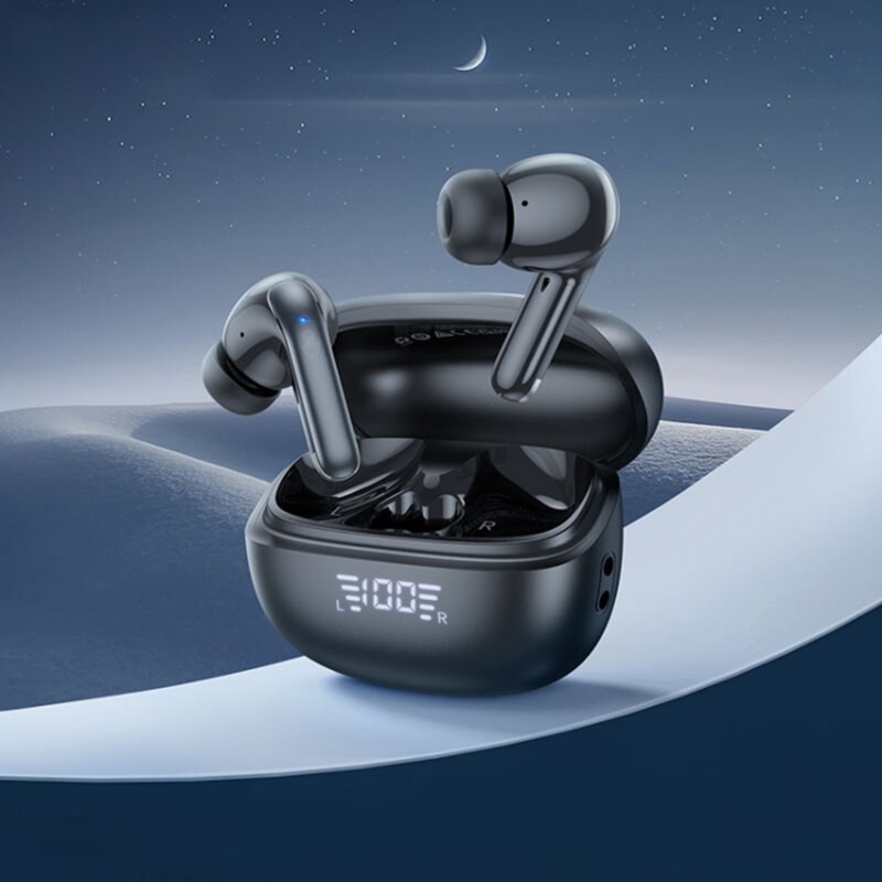 Casti Bluetooth True Wireless ANC, ENC Hoco EQ5, negru