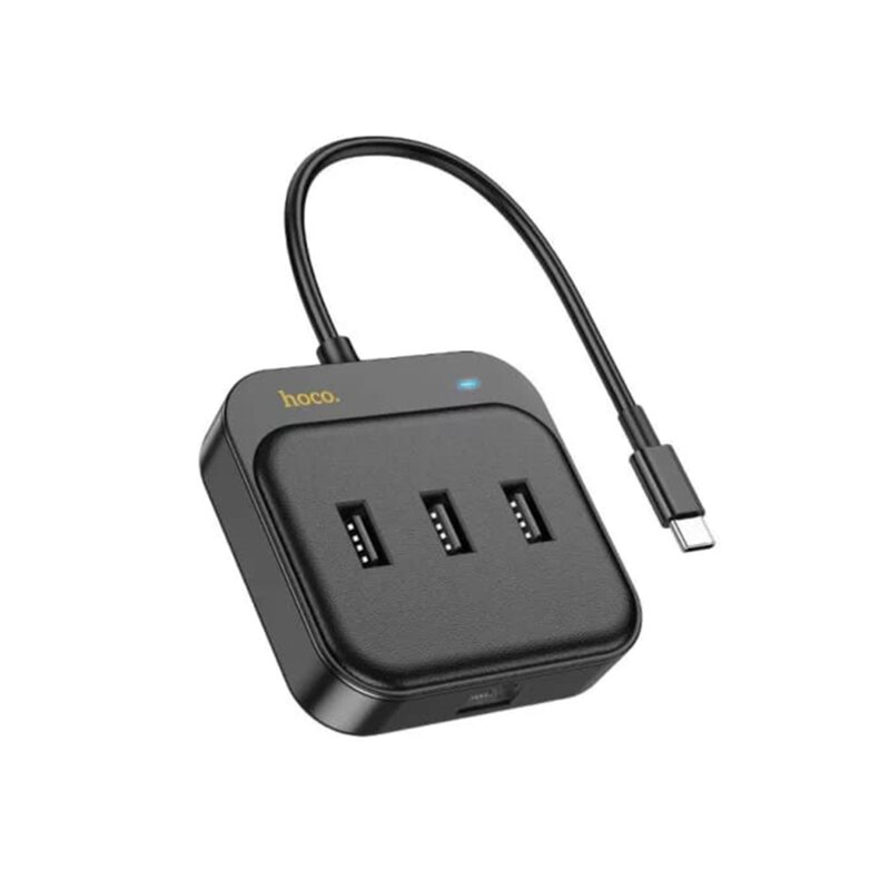 Adaptor Ethernet RJ45 USB-C Hoco HB35, 0.2m, negru