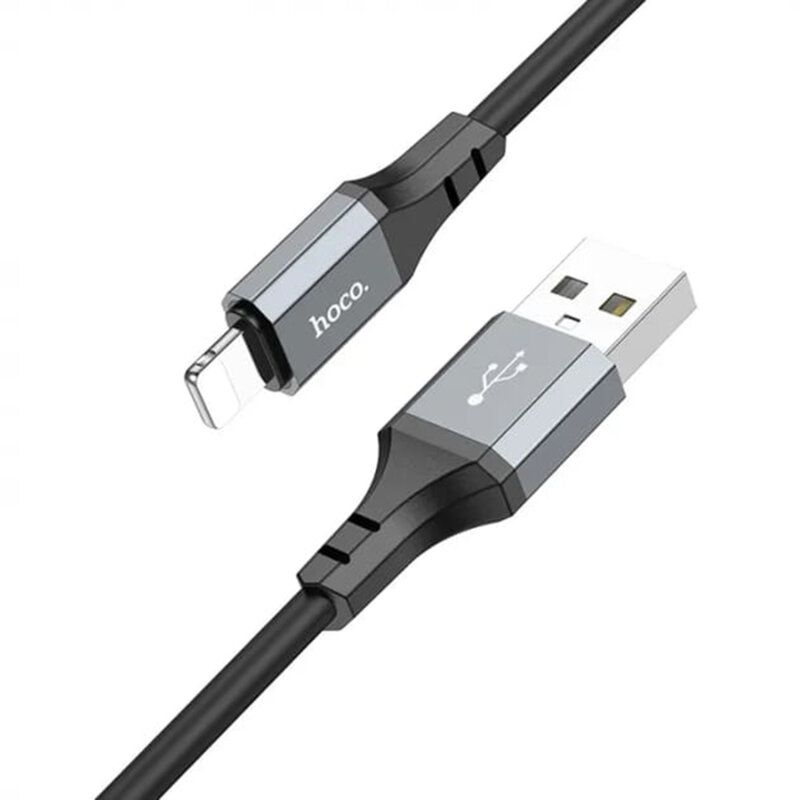 Cablu de date USB la Lightning, 2.4A, 3m Hoco X92, negru