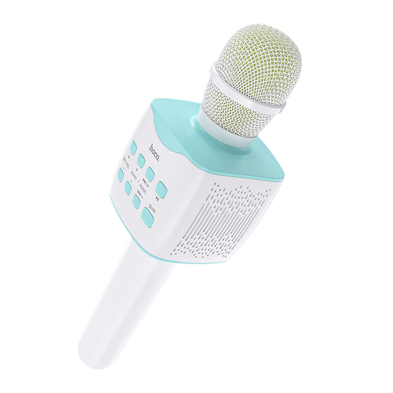 Microfon portabil wireless karaoke Hoco BK5, 5W, albastru