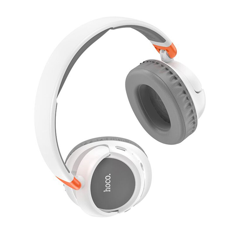 Casti wireless on-ear Jack 3.5mm, card TF Hoco W43, alb