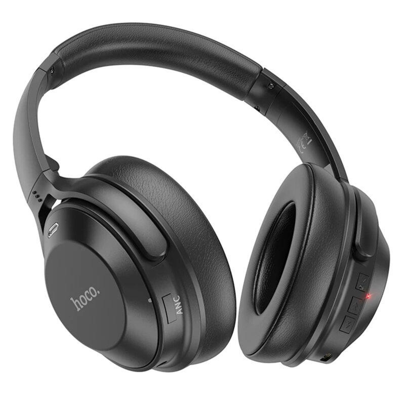 Casti on-ear Bluetooth ANC Hoco W37, multipoint, negru