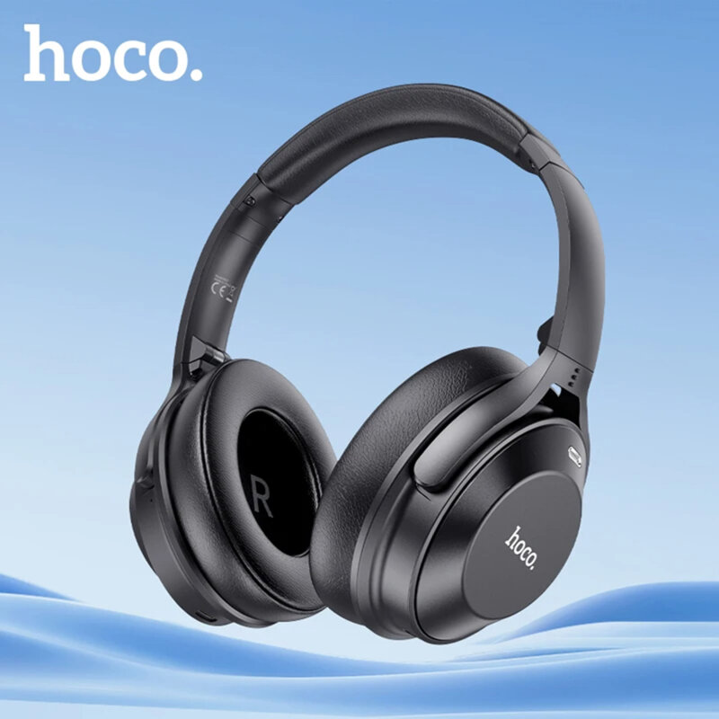 Casti on-ear Bluetooth ANC Hoco W37, multipoint, auriu