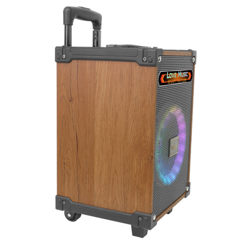 Boxa karaoke cu 2 microfoane Hoco HA2, cu lumini RGB, TWS