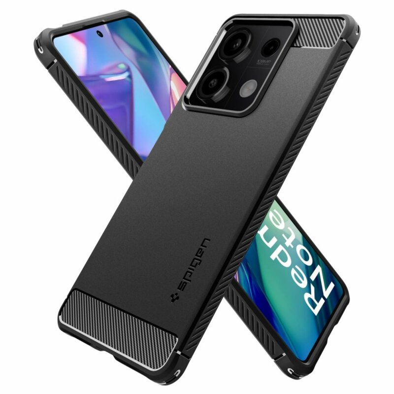 Husa Xiaomi Redmi Note 13 5G Spigen Rugged Armor, negru