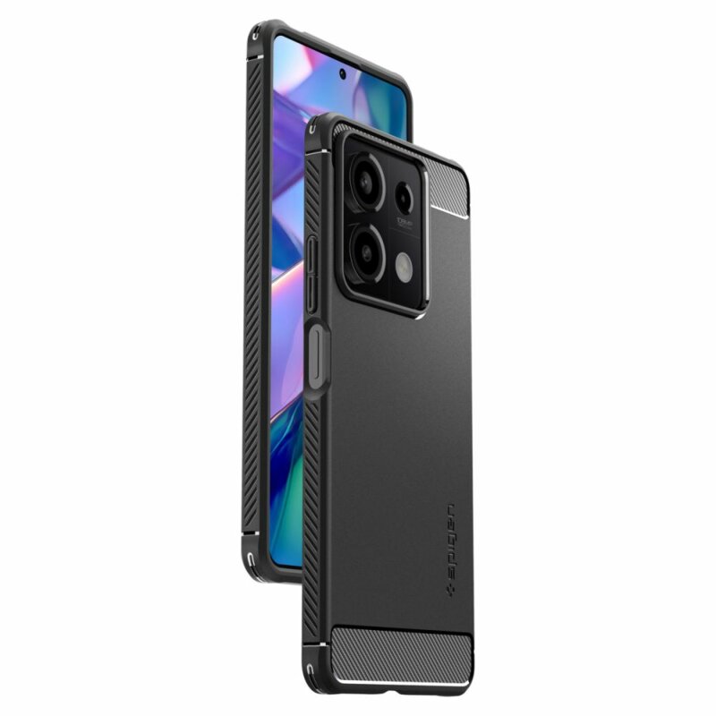 Husa Xiaomi Redmi Note 13 5G Spigen Rugged Armor, negru