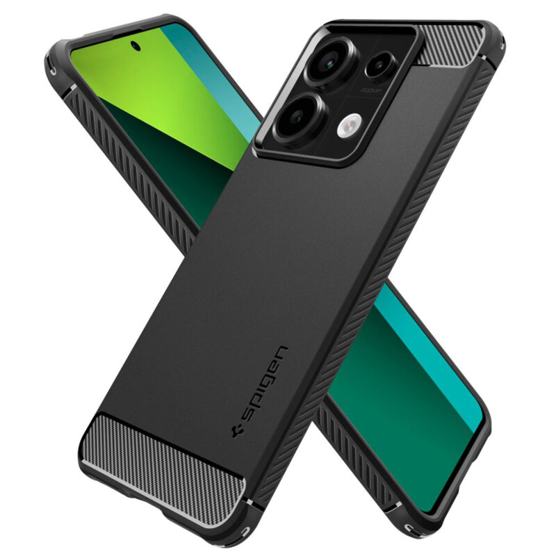 Husa Xiaomi Poco X6 Spigen Rugged Armor, negru