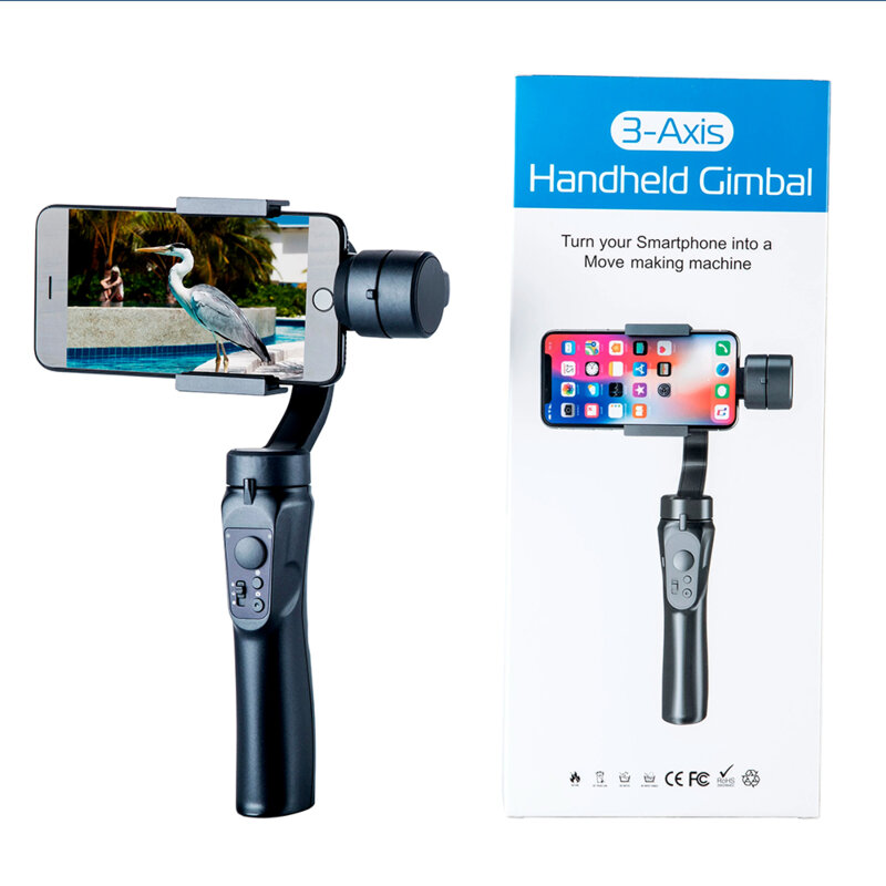 Gimbal stabilizator telefon cu joystick Techsuit H4, negru