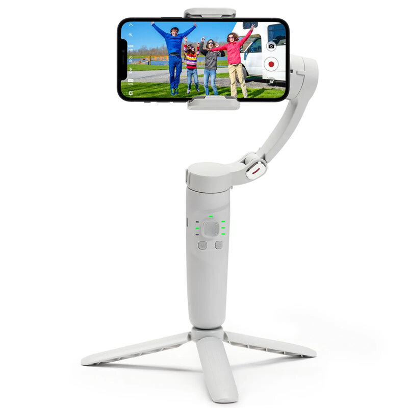 Gimbal telefon cu face tracking si trepied Techsuit M1, gri