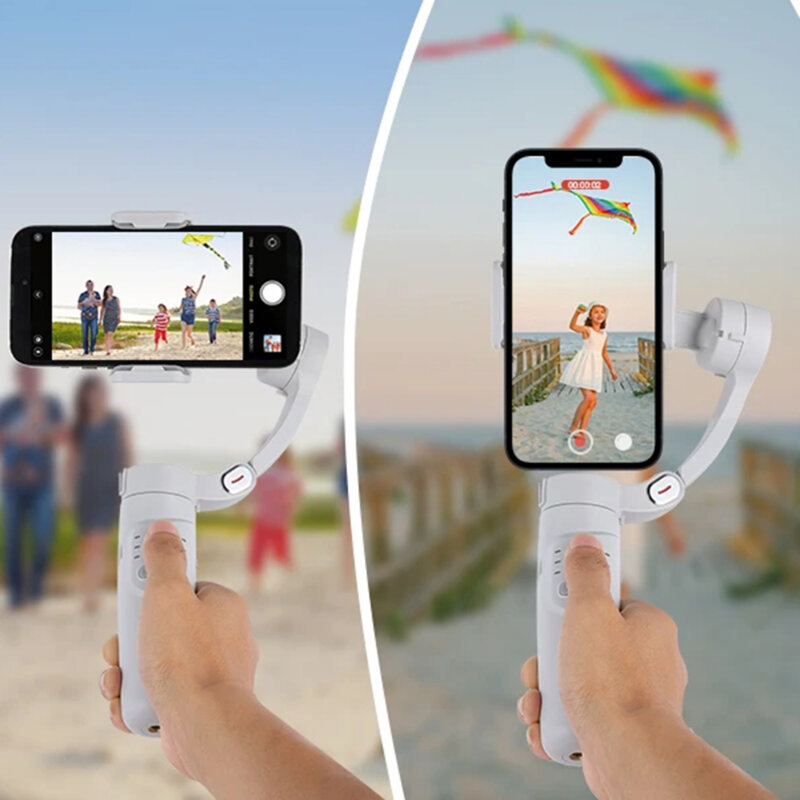 Gimbal telefon cu face tracking si trepied Techsuit M1, gri