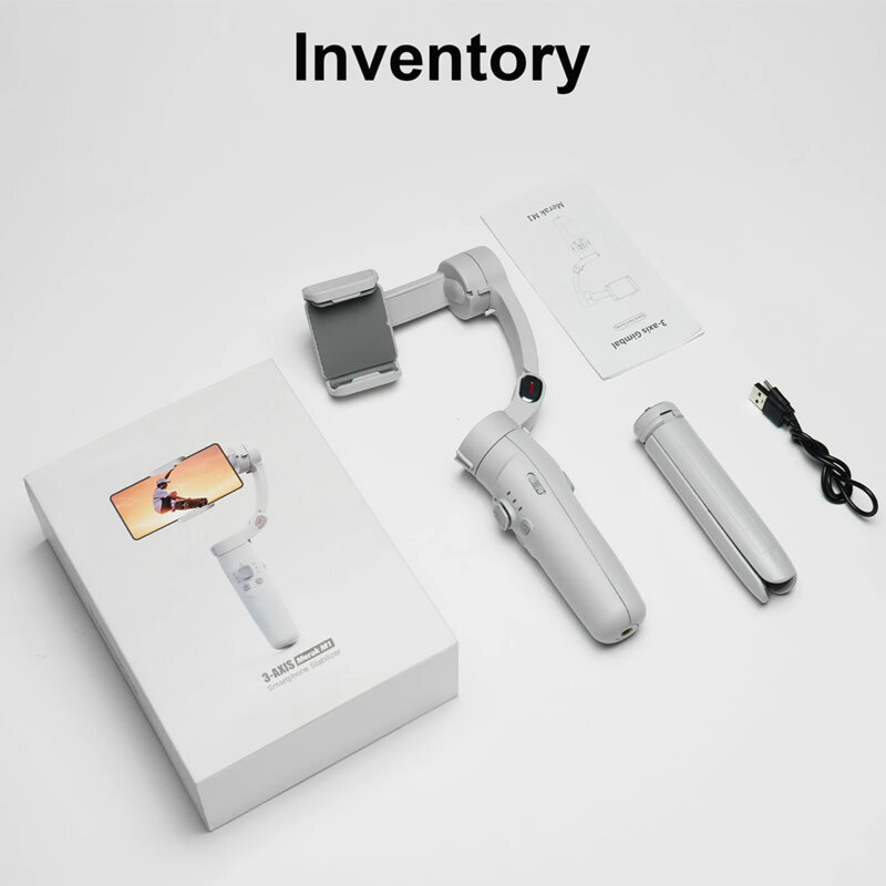 Gimbal telefon cu face tracking si trepied Techsuit M1, gri