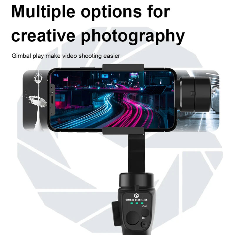 Gimbal pentru telefon cu face tracking si tripod Techsuit F10