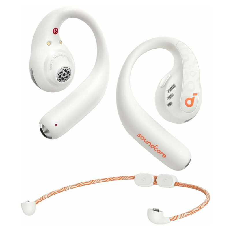Casti wireless Bluetooth pentru sport Anker AeroFit Pro, alb