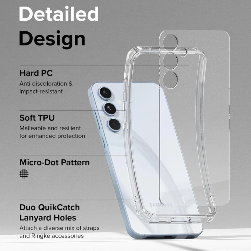 Husa Samsung Galaxy A55 5G Ringke Fusion, transparenta