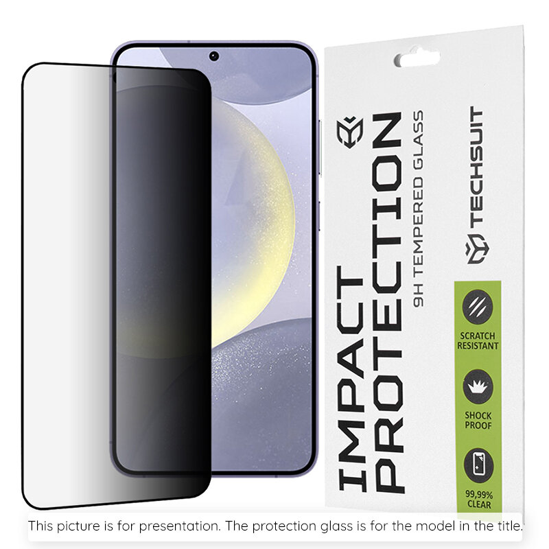 Folie sticla iPhone 11 Pro Max Techsuit 111D Privacy Full Glue, negru