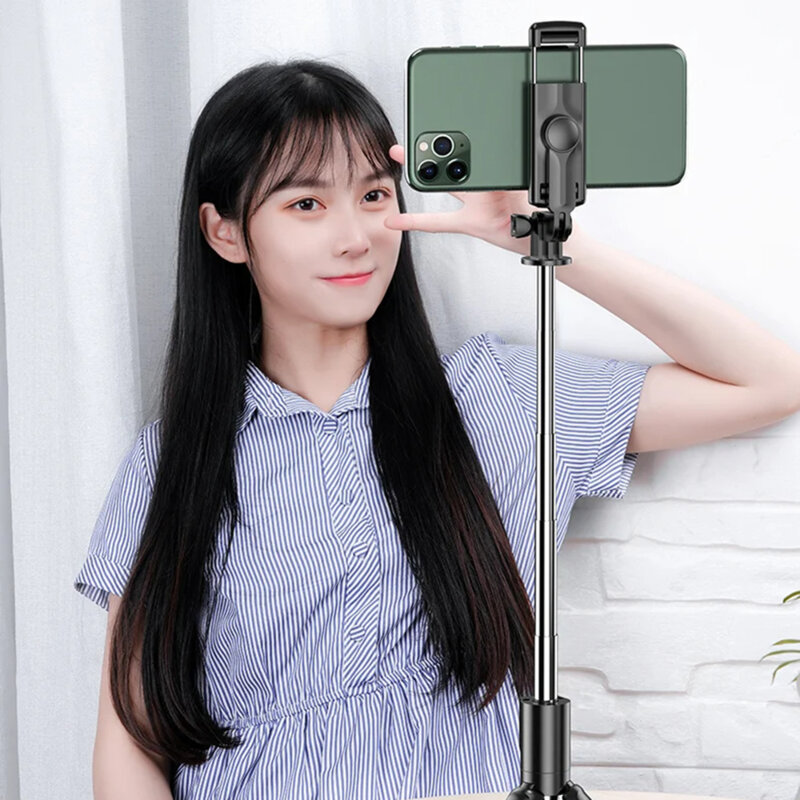 Selfie stick trepied Bluetooth cu telecomanda Techsuit S03, 68cm