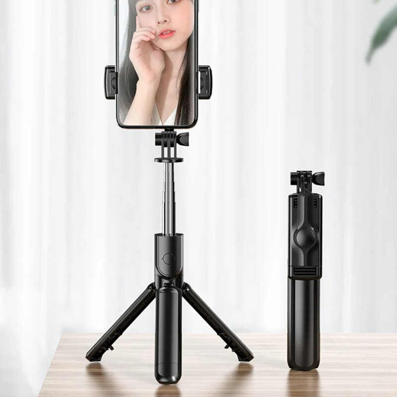 Selfie stick trepied Bluetooth cu telecomanda Techsuit S03, 68cm