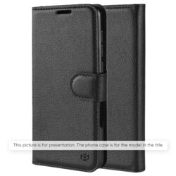 Husa iPhone 12 Pro Techsuit Leather Folio, negru