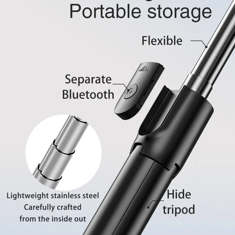 Selfie stick Bluetooth cu telecomanda Techsuit S05, 100cm