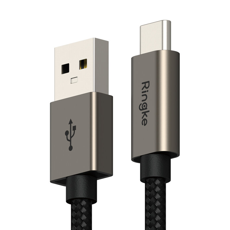 Cablu de date Fast Charging Type-C, 60W, 0.5m Ringke, negru