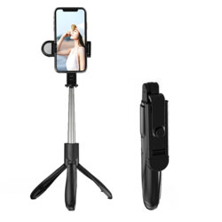 Selfie stick Bluetooth cu telecomanda si LED Techsuit S01-S