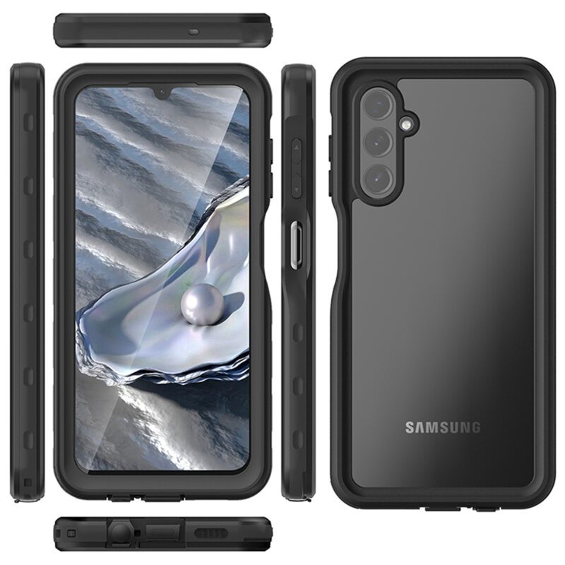 Husa impermeabila Samsung Galaxy A14 4G ShellBox Waterproof IP68, negru
