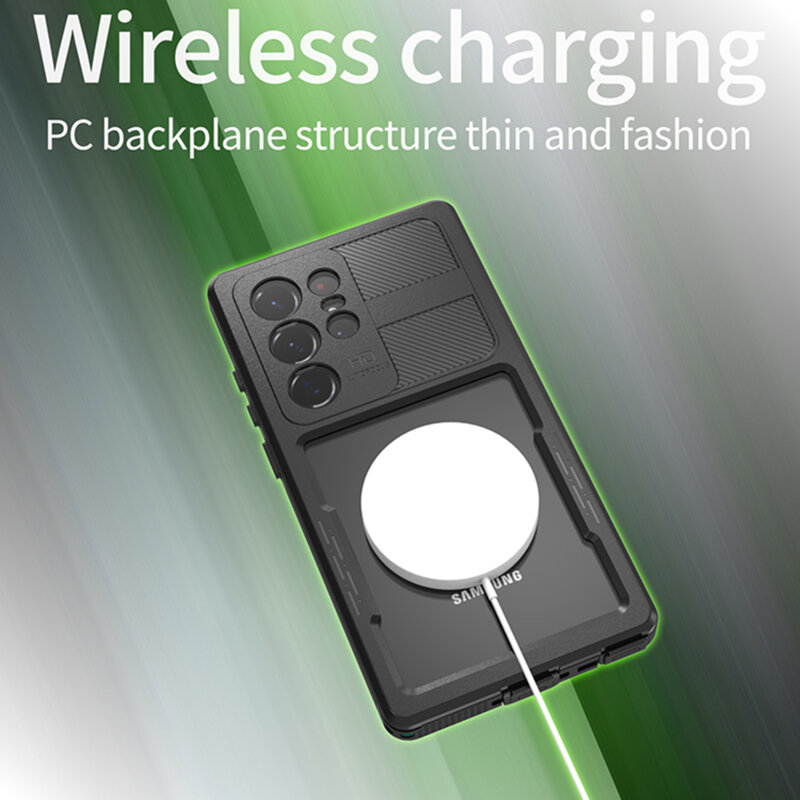 Husa impermeabila Samsung Galaxy S23 Ultra ShellBox Waterproof IP68, negru