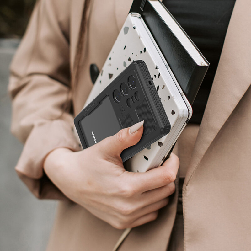 Husa impermeabila Samsung Galaxy S23 Ultra ShellBox Waterproof IP68, negru