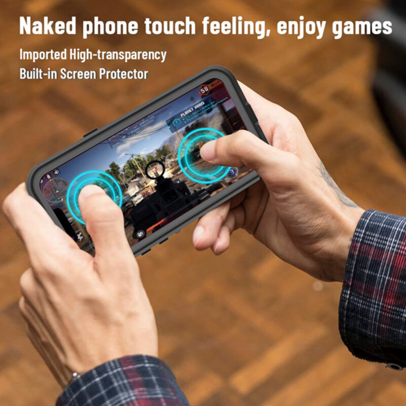 Husa impermeabila iPhone 14 Pro ShellBox Waterproof IP68, negru