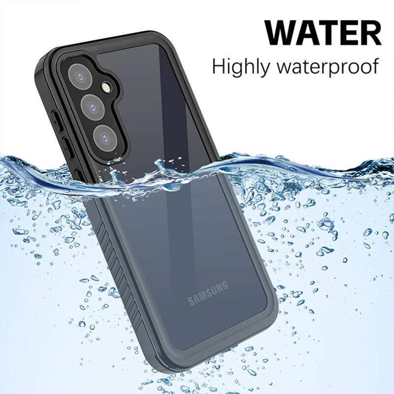 Husa impermeabila Samsung Galaxy A55 5G ShellBox Waterproof IP68, negru