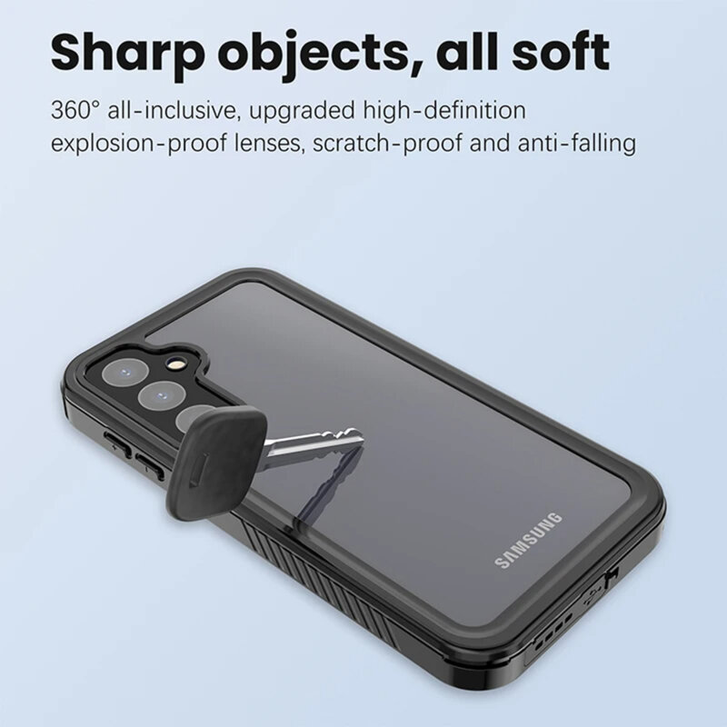 Husa impermeabila Samsung Galaxy A55 5G ShellBox Waterproof IP68, negru