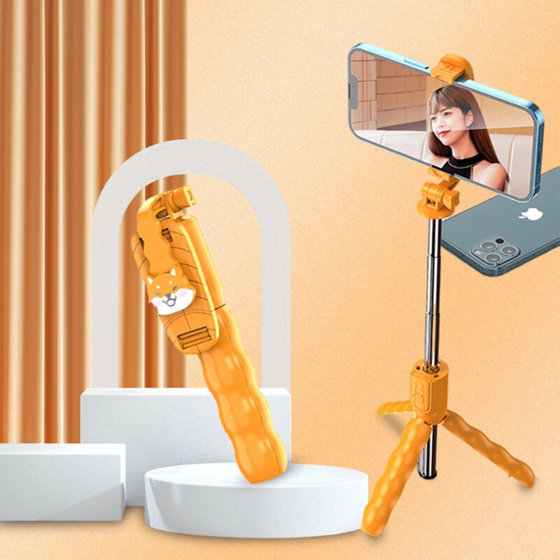 Mini selfie stick Bluetooth cu telecomanda Techsuit KT01