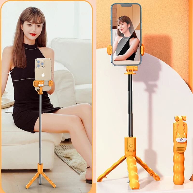 Mini selfie stick Bluetooth cu telecomanda Techsuit KT01