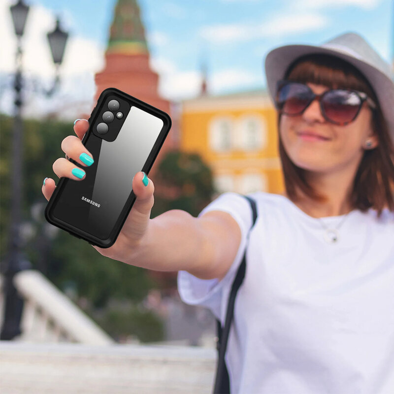 Husa impermeabila Samsung Galaxy A25 5G ShellBox Waterproof IP68, negru